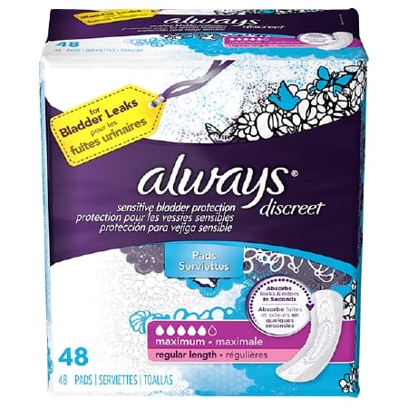 Always Discreet Maxi Moderate Absorbency Liner