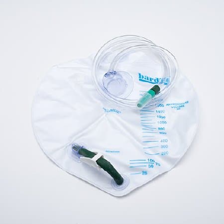 Bardia Closed System Urinary Drain Bag with Anti-Reflux Valve and Swivel Hanger