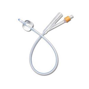 Medline 2-Way Silicone Foley Catheter, 10 cc Balloon
