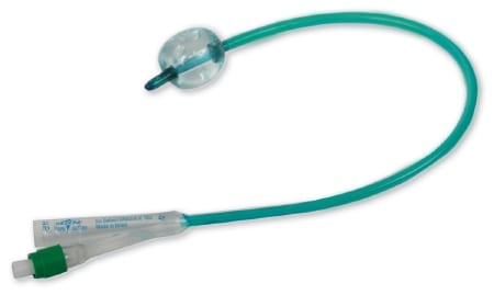 Medline Silvertouch 2-Way Silver Hydrophilic Coated Silicone Foley Catheter, 5 cc Balloon