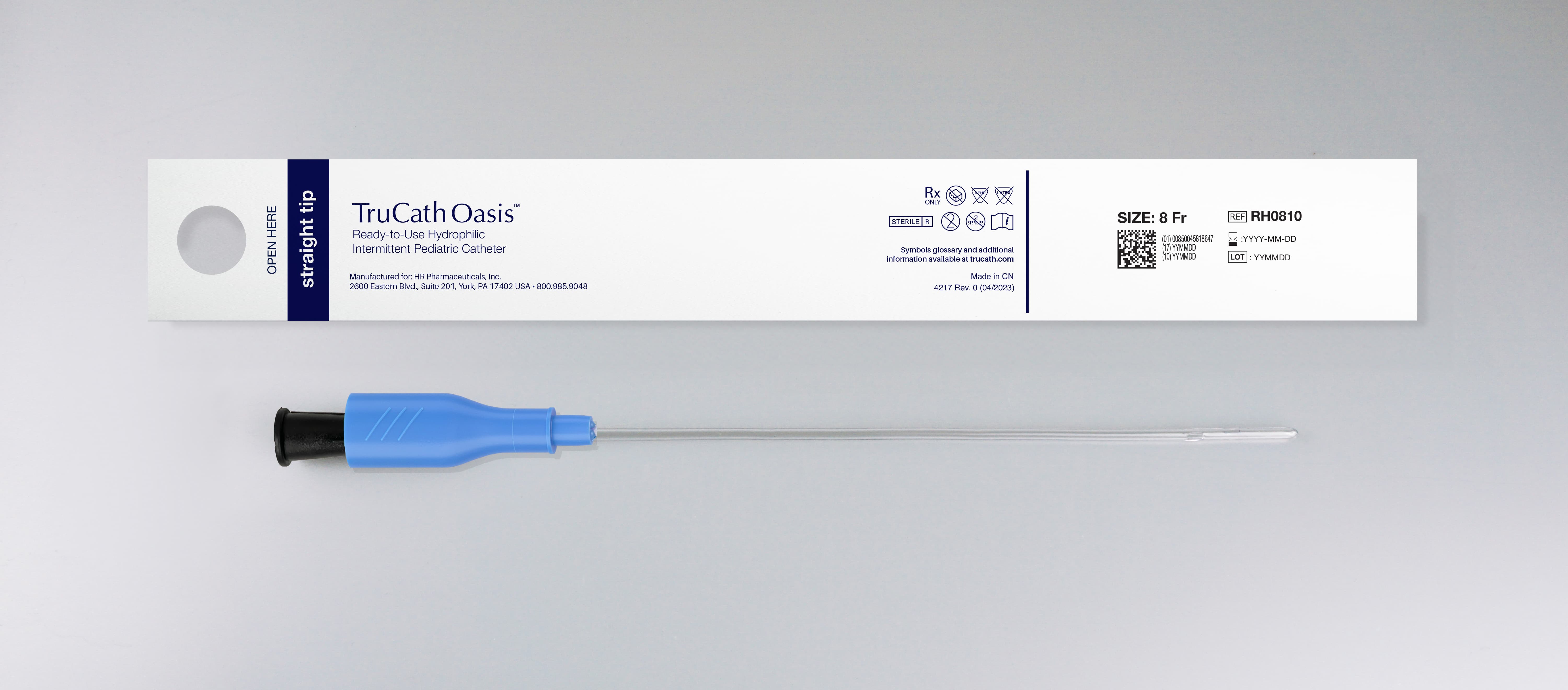 TruCath Oasis™ Ready-to-Use Hydrophilic Intermittent Pediatric Straight Catheter