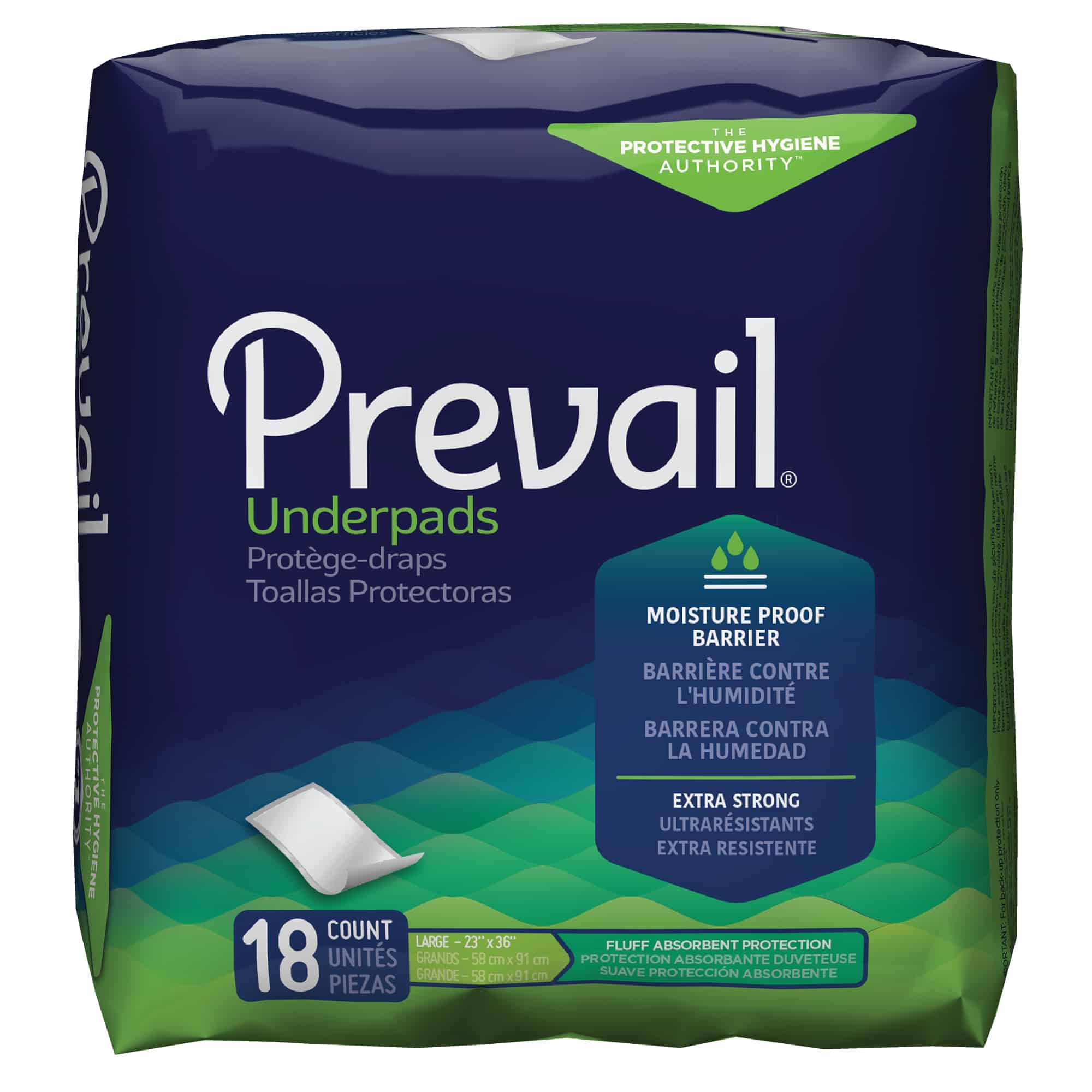 Prevail Light Absorbency Fluff Underpads
