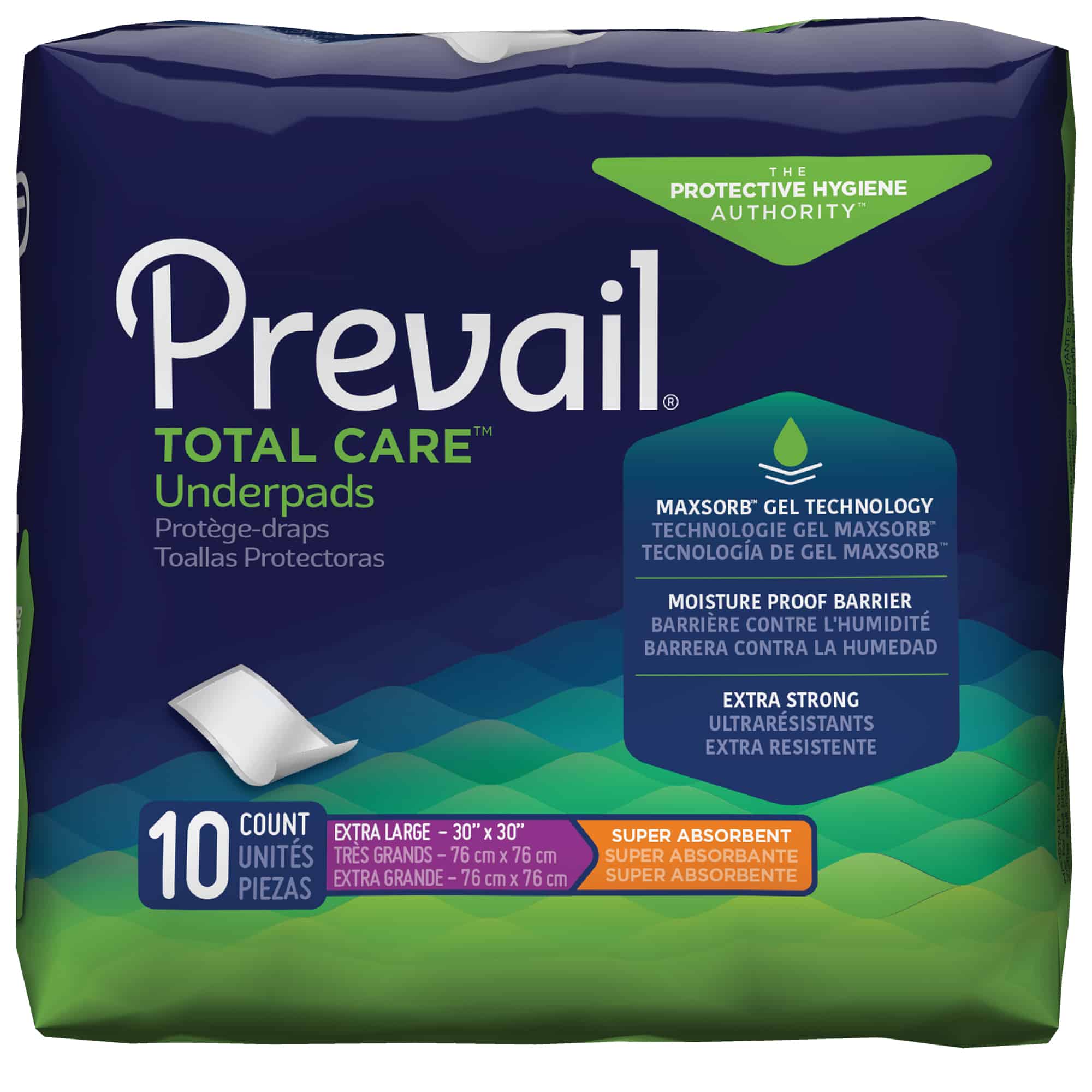 Prevail Total Care Super Absorbency Underpads